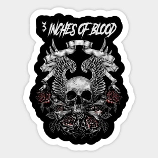 3 INCHES OF BLOOD MERCH VTG Sticker